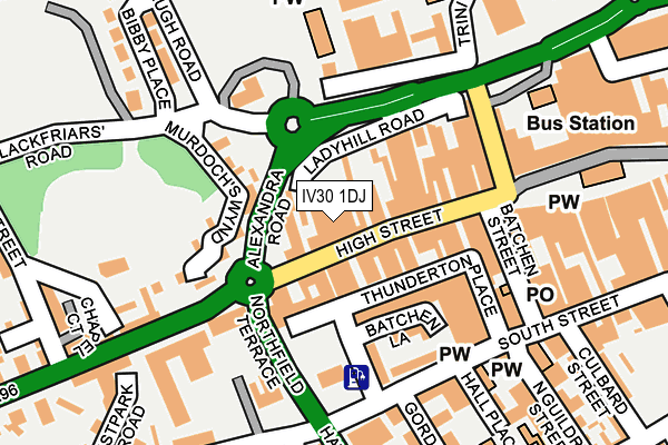 IV30 1DJ map - OS OpenMap – Local (Ordnance Survey)