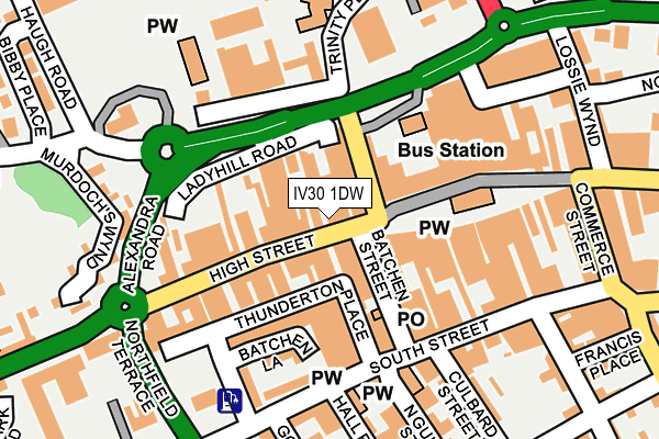 IV30 1DW map - OS OpenMap – Local (Ordnance Survey)