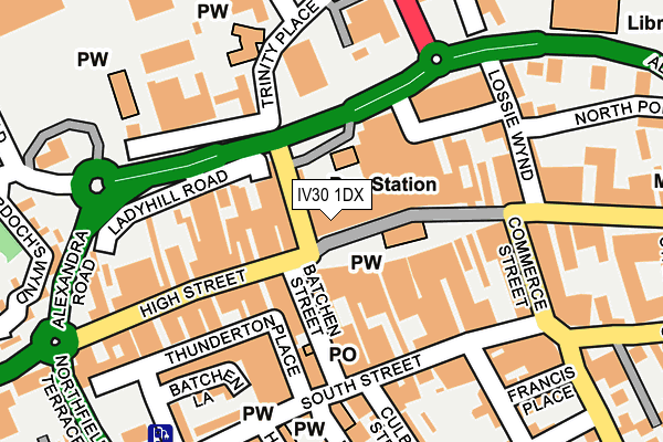 IV30 1DX map - OS OpenMap – Local (Ordnance Survey)