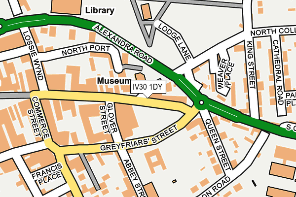 IV30 1DY map - OS OpenMap – Local (Ordnance Survey)