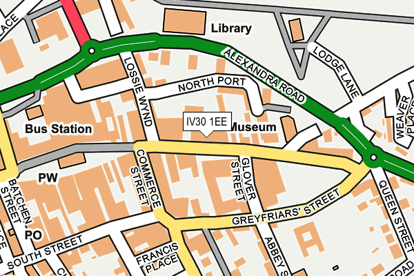 IV30 1EE map - OS OpenMap – Local (Ordnance Survey)