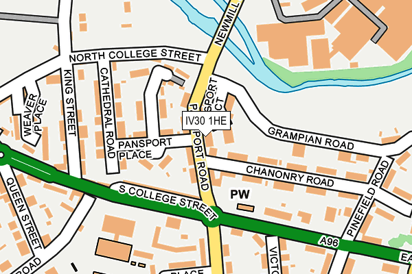 IV30 1HE map - OS OpenMap – Local (Ordnance Survey)