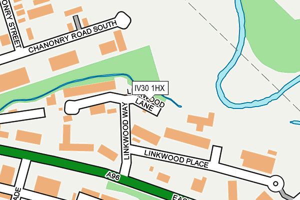 IV30 1HX map - OS OpenMap – Local (Ordnance Survey)