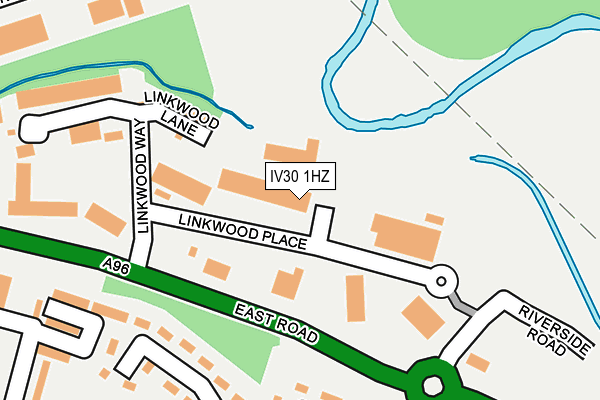 IV30 1HZ map - OS OpenMap – Local (Ordnance Survey)