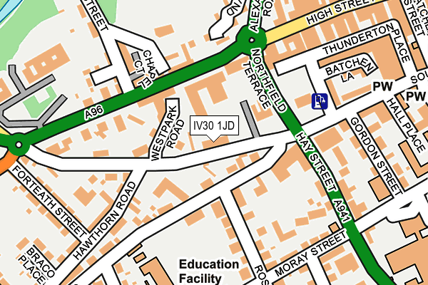 IV30 1JD map - OS OpenMap – Local (Ordnance Survey)