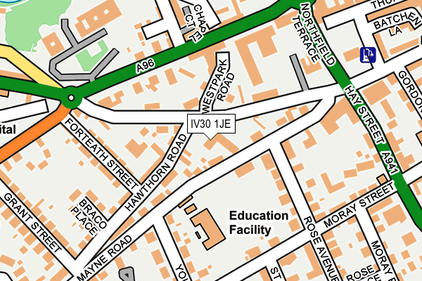 IV30 1JE map - OS OpenMap – Local (Ordnance Survey)