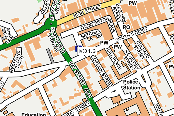 IV30 1JG map - OS OpenMap – Local (Ordnance Survey)