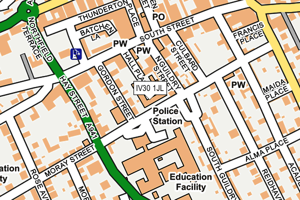 IV30 1JL map - OS OpenMap – Local (Ordnance Survey)