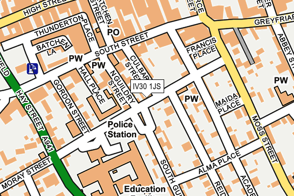 IV30 1JS map - OS OpenMap – Local (Ordnance Survey)