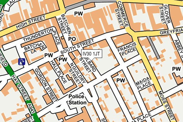 IV30 1JT map - OS OpenMap – Local (Ordnance Survey)
