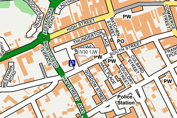 IV30 1JW map - OS OpenMap – Local (Ordnance Survey)
