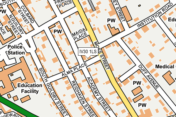 IV30 1LS map - OS OpenMap – Local (Ordnance Survey)