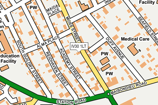 Map of I ABERDEEN LIMITED at local scale