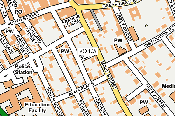 IV30 1LW map - OS OpenMap – Local (Ordnance Survey)
