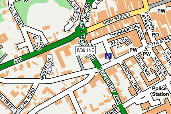 IV30 1NE map - OS OpenMap – Local (Ordnance Survey)