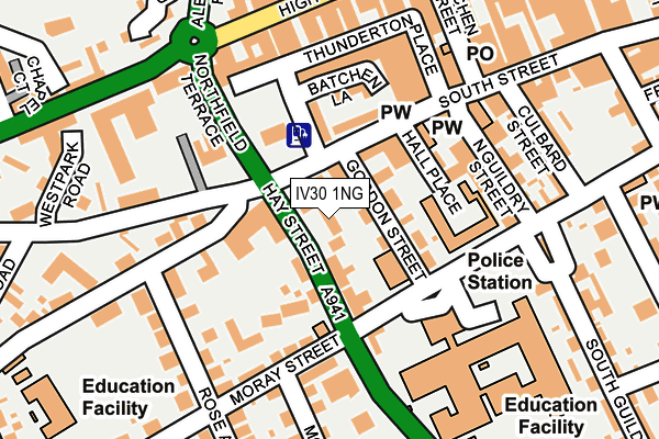 IV30 1NG map - OS OpenMap – Local (Ordnance Survey)
