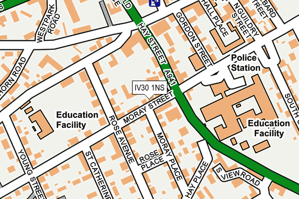 IV30 1NS map - OS OpenMap – Local (Ordnance Survey)