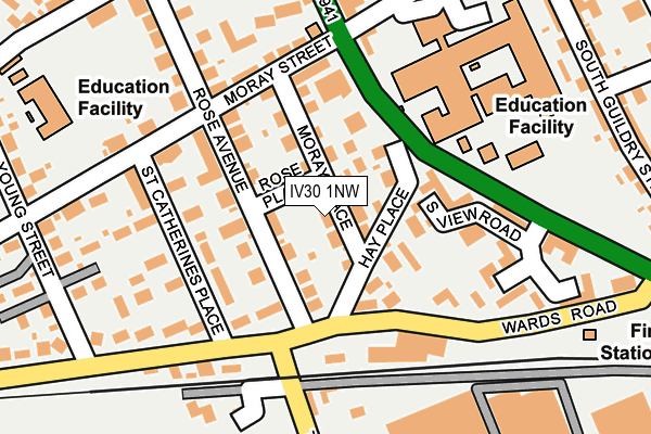 IV30 1NW map - OS OpenMap – Local (Ordnance Survey)