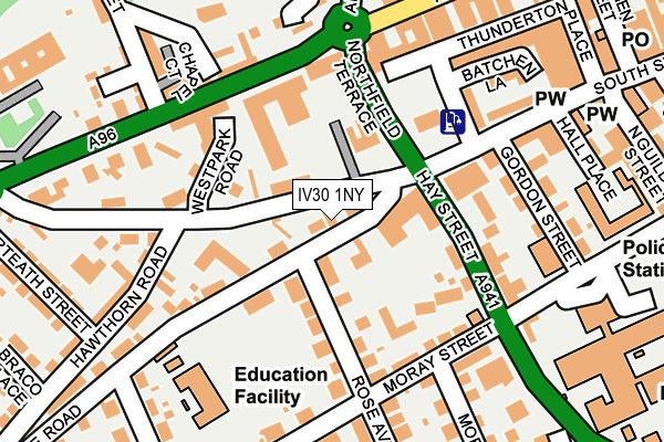 IV30 1NY map - OS OpenMap – Local (Ordnance Survey)