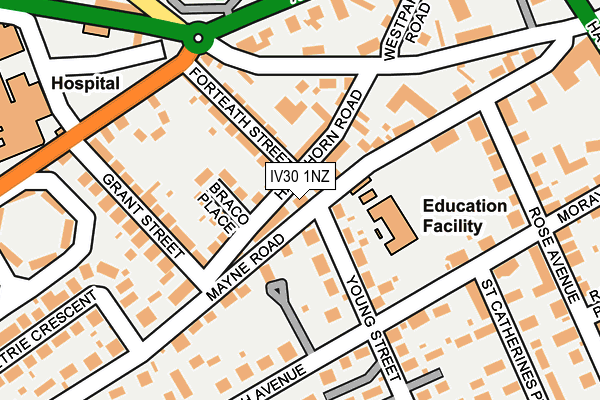 IV30 1NZ map - OS OpenMap – Local (Ordnance Survey)