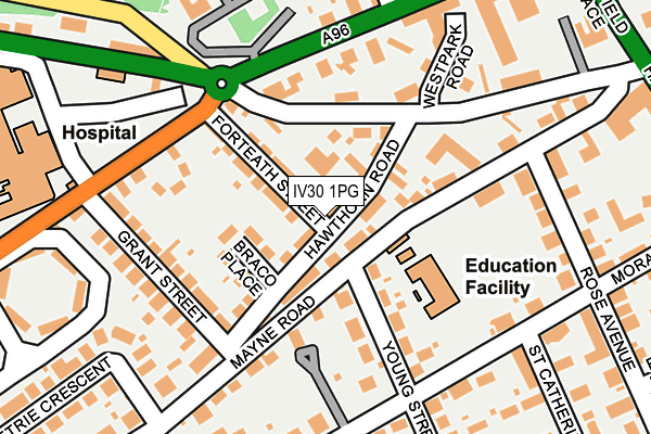 IV30 1PG map - OS OpenMap – Local (Ordnance Survey)