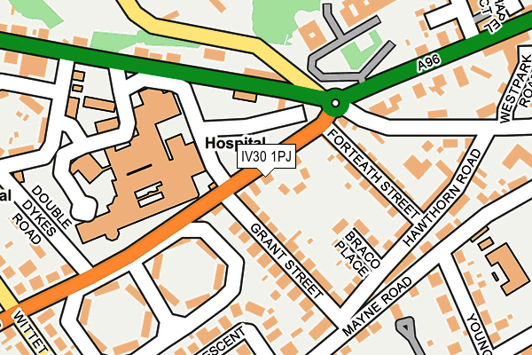IV30 1PJ map - OS OpenMap – Local (Ordnance Survey)