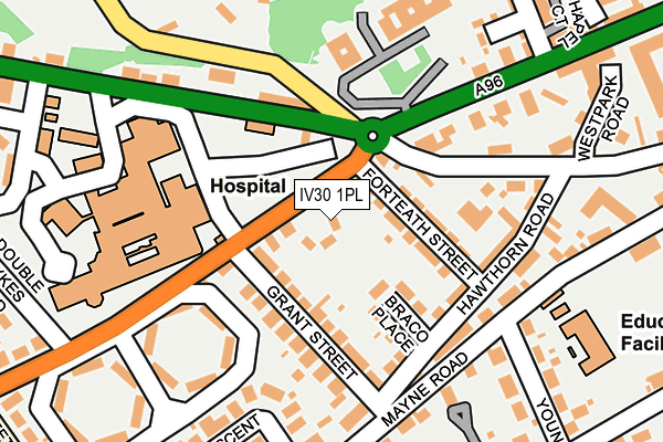 IV30 1PL map - OS OpenMap – Local (Ordnance Survey)