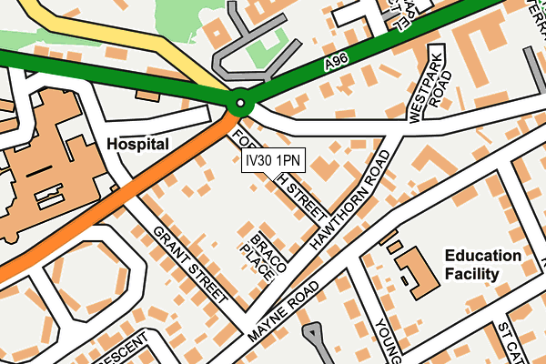 IV30 1PN map - OS OpenMap – Local (Ordnance Survey)