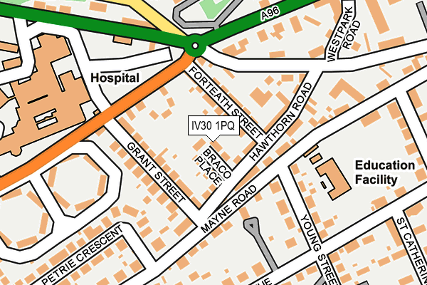 IV30 1PQ map - OS OpenMap – Local (Ordnance Survey)