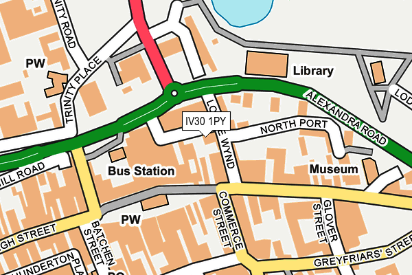 IV30 1PY map - OS OpenMap – Local (Ordnance Survey)