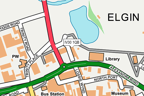 IV30 1QB map - OS OpenMap – Local (Ordnance Survey)