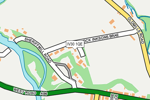 IV30 1QE map - OS OpenMap – Local (Ordnance Survey)