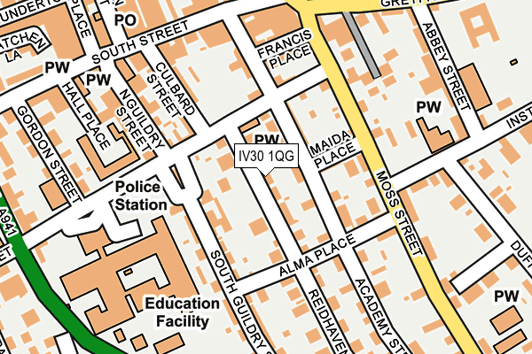 IV30 1QG map - OS OpenMap – Local (Ordnance Survey)