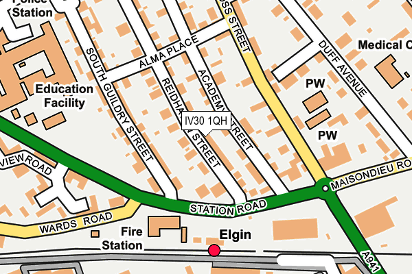 Map of PE PROPERTY LTD at local scale