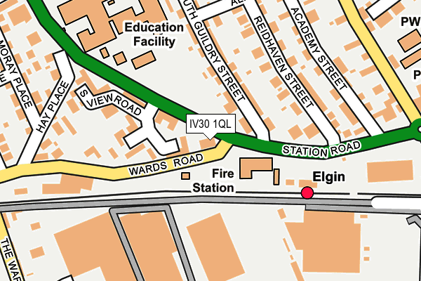 IV30 1QL map - OS OpenMap – Local (Ordnance Survey)