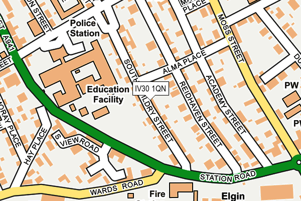 IV30 1QN map - OS OpenMap – Local (Ordnance Survey)