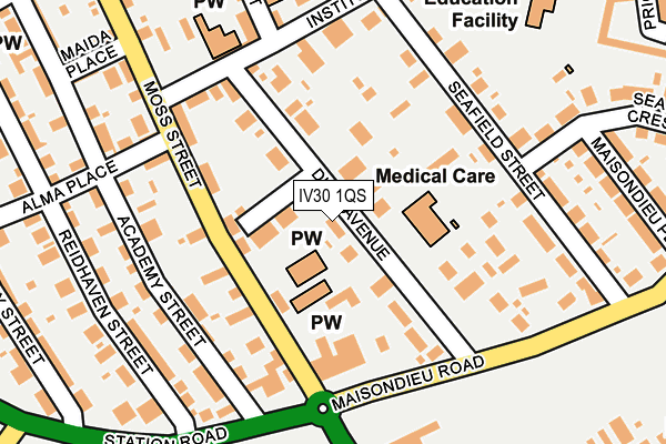 IV30 1QS map - OS OpenMap – Local (Ordnance Survey)