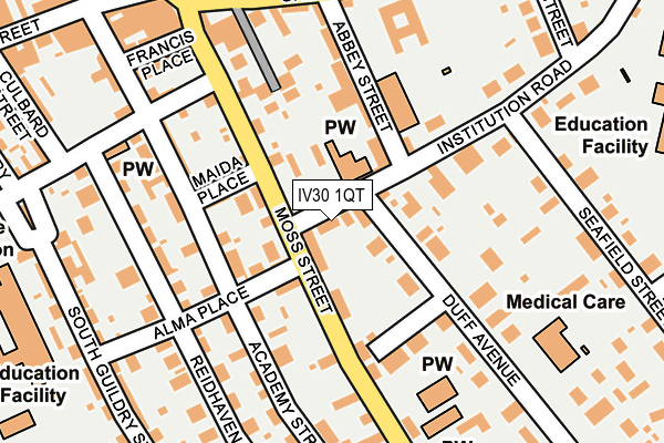 IV30 1QT map - OS OpenMap – Local (Ordnance Survey)