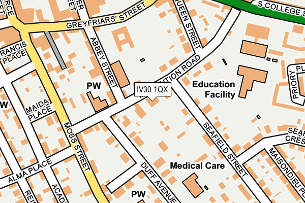 IV30 1QX map - OS OpenMap – Local (Ordnance Survey)