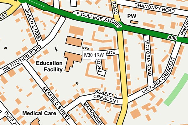 IV30 1RW map - OS OpenMap – Local (Ordnance Survey)