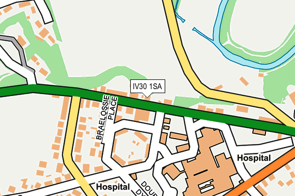 IV30 1SA map - OS OpenMap – Local (Ordnance Survey)