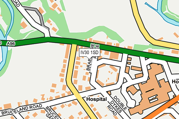 IV30 1SD map - OS OpenMap – Local (Ordnance Survey)