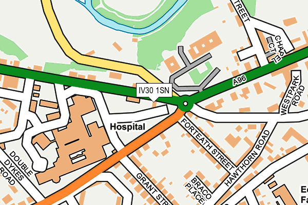 IV30 1SN map - OS OpenMap – Local (Ordnance Survey)
