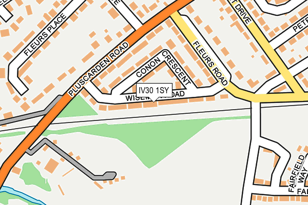 IV30 1SY map - OS OpenMap – Local (Ordnance Survey)