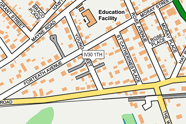 IV30 1TH map - OS OpenMap – Local (Ordnance Survey)