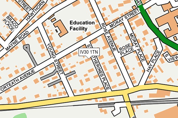 IV30 1TN map - OS OpenMap – Local (Ordnance Survey)