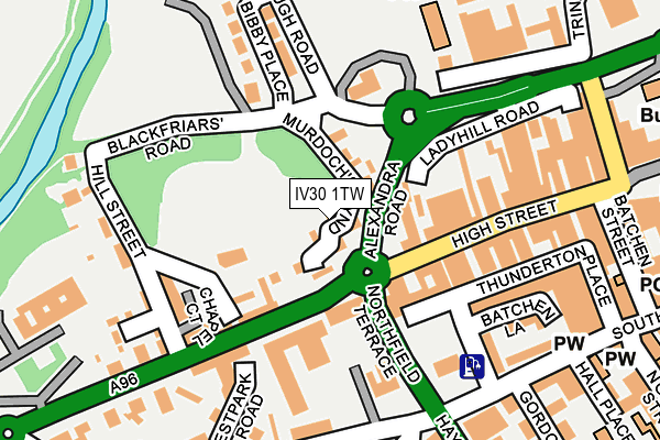 IV30 1TW map - OS OpenMap – Local (Ordnance Survey)