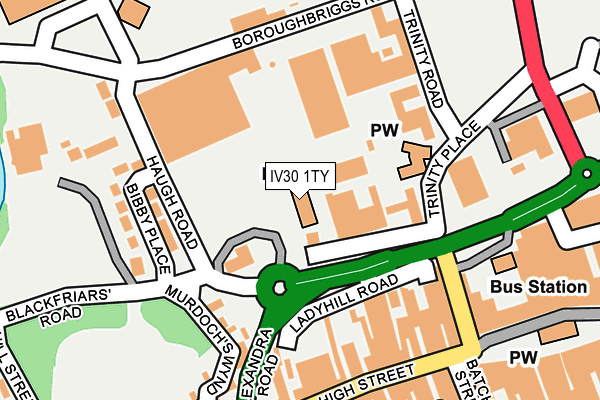 IV30 1TY map - OS OpenMap – Local (Ordnance Survey)