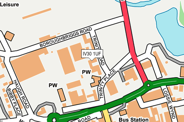 IV30 1UF map - OS OpenMap – Local (Ordnance Survey)