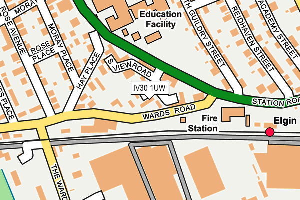 IV30 1UW map - OS OpenMap – Local (Ordnance Survey)